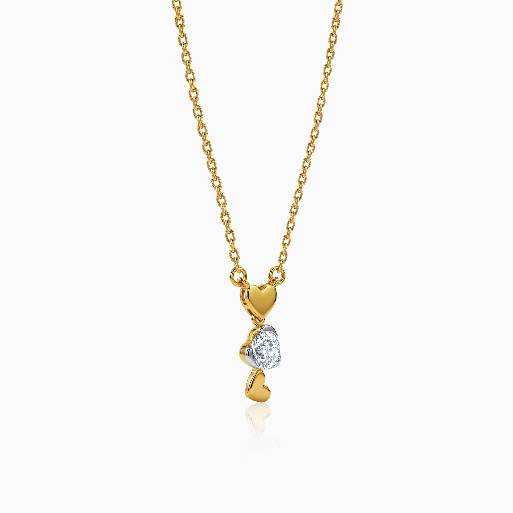 Gold Zephyr Lab Grown Diamond Necklace - Image 4