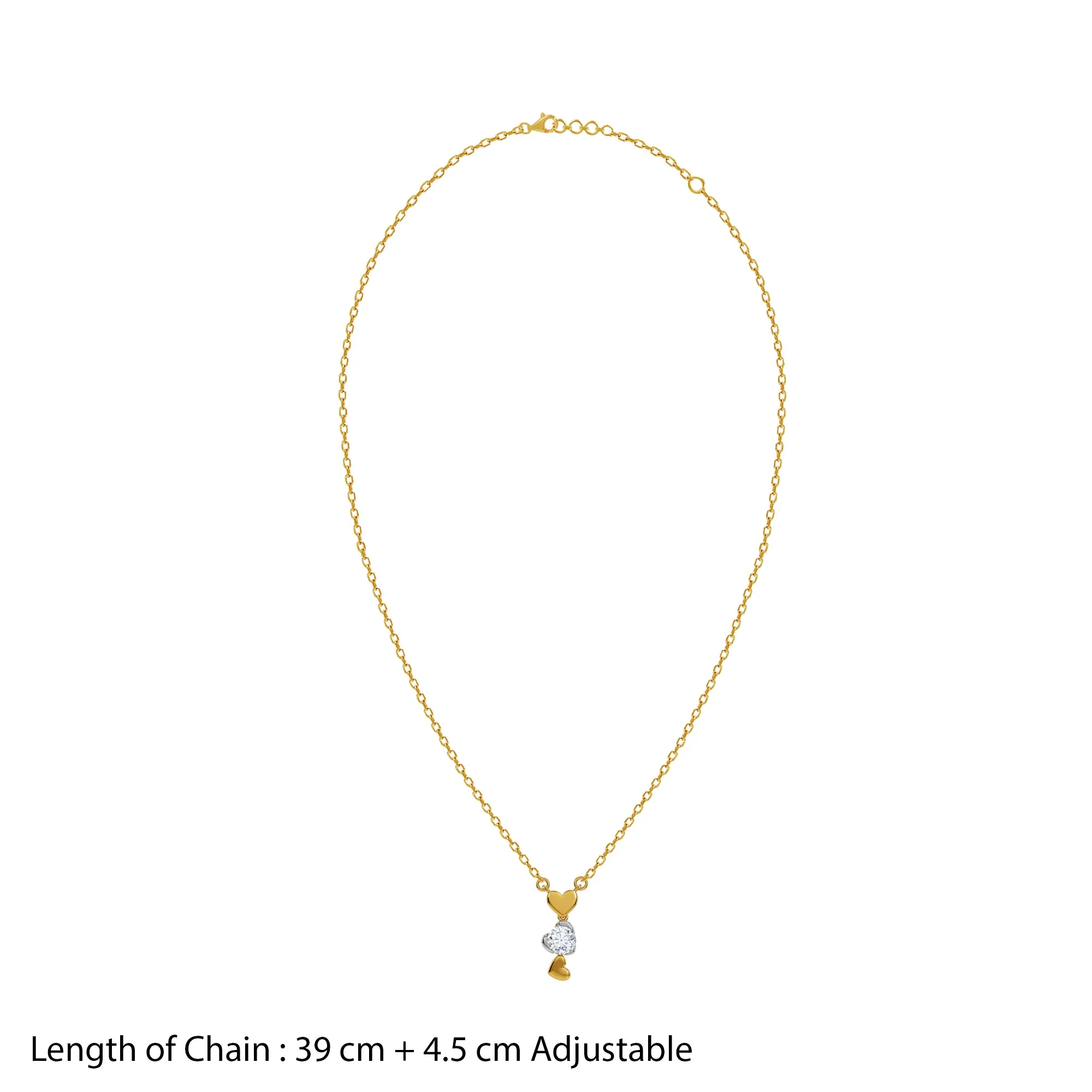 Gold Zephyr Lab Grown Diamond Necklace - Image 6