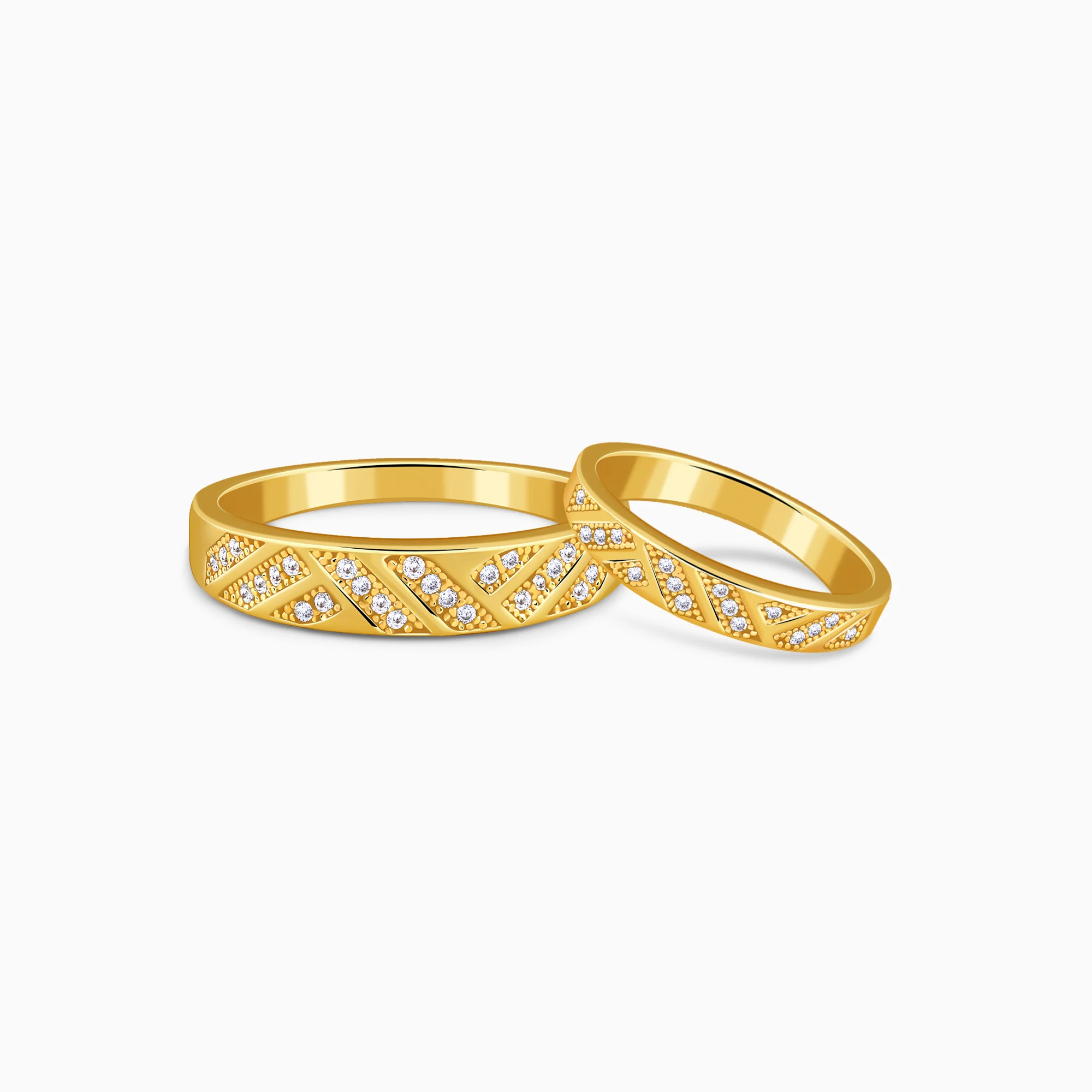 Golden Aztec Shine Couple Rings