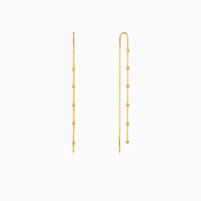 Golden Beadora Sui Dhaga Earrings