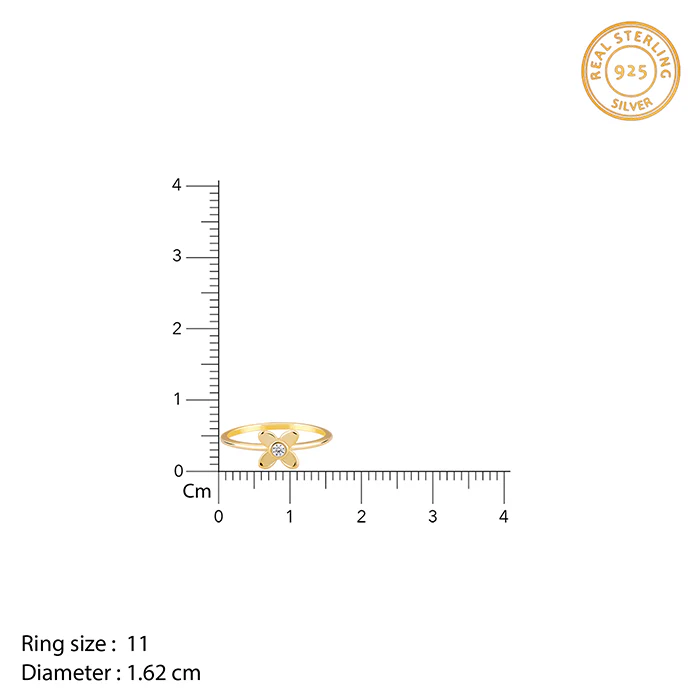 Golden Beautiful Orchid Ring - Image 5