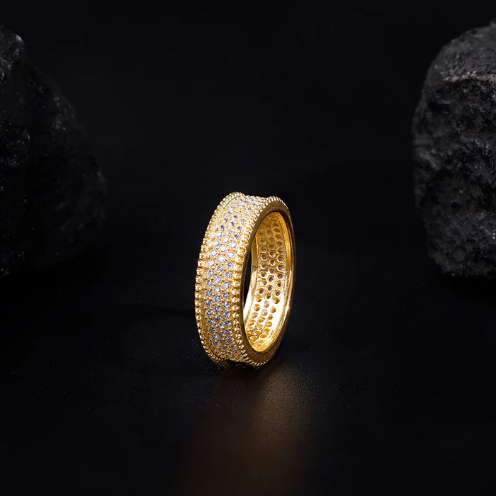 Golden Bold Edge Ring For Him - Image 2