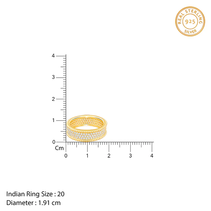 Golden Bold Edge Ring For Him - Image 6