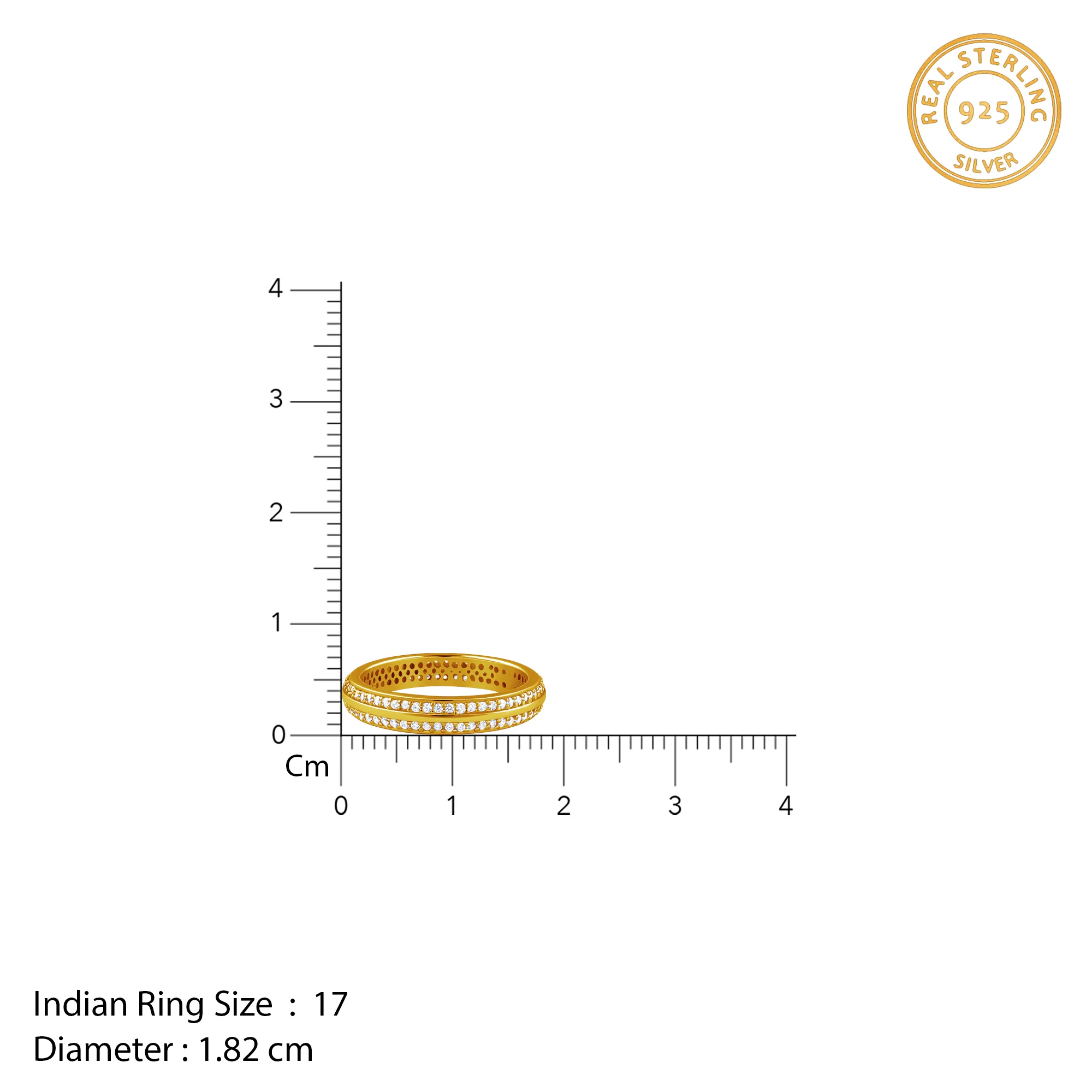 Golden Bold Fate Ring For Him (Size 17) - Image 5