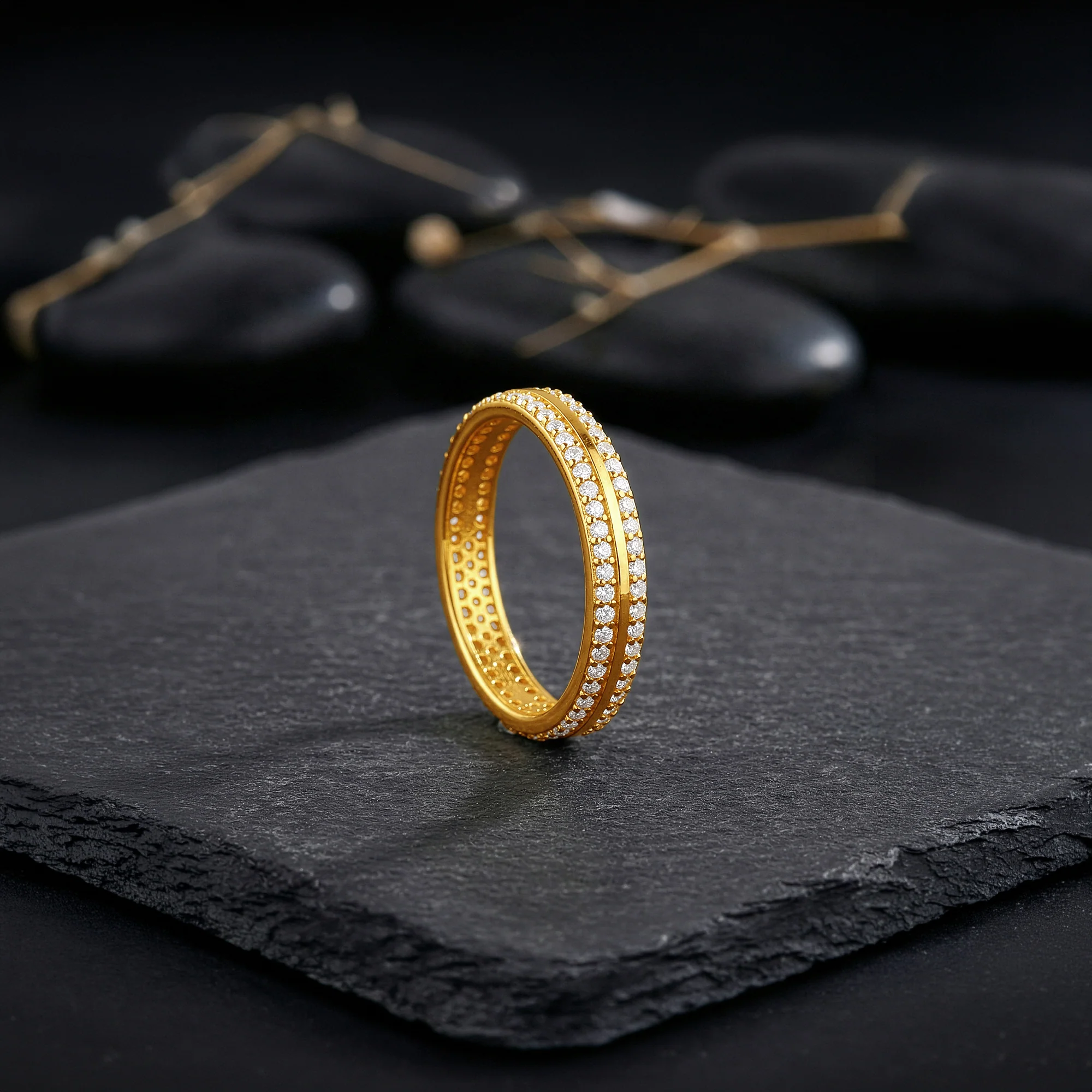 Golden Bold Fate Ring For Him (Size 20) - Image 2