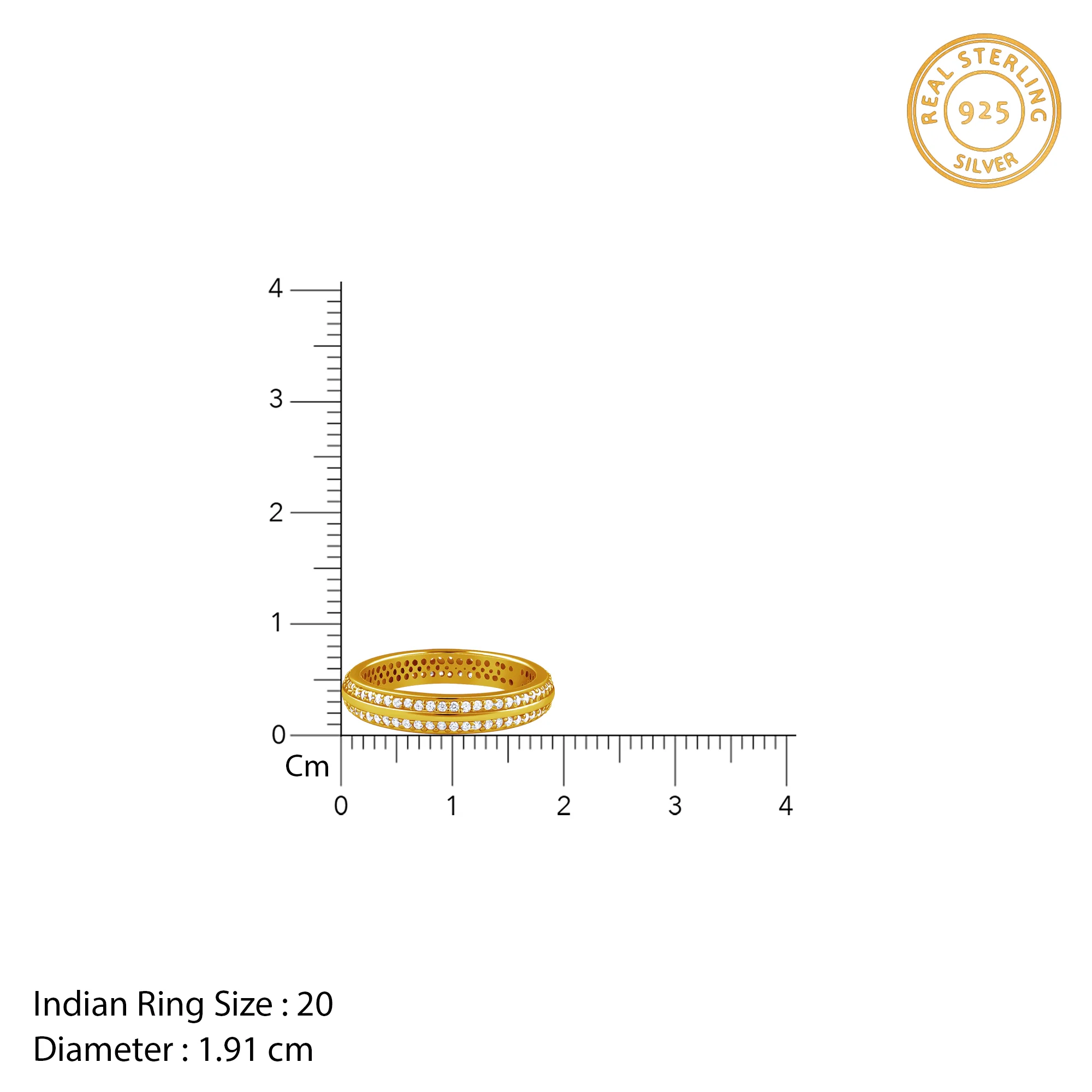 Golden Bold Fate Ring For Him (Size 20) - Image 5
