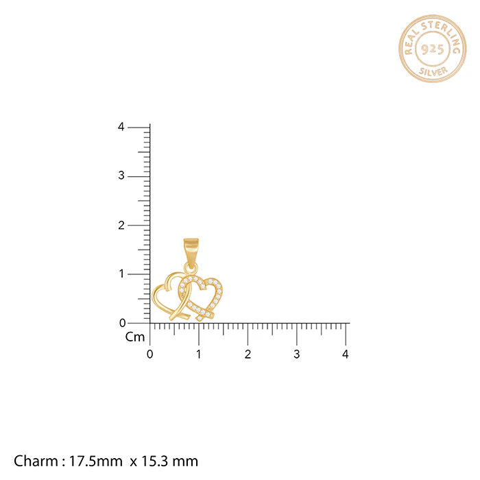 Golden Bonding Hearts Pendant With Link Chain - Image 4