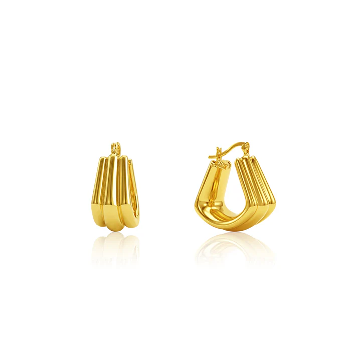 Golden Chef's Kiss Hoop Earrings