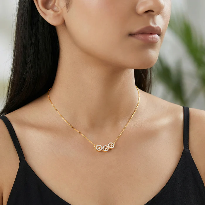 Golden Circular Grace Necklace - Image 3