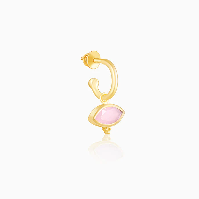 Golden Classic Pink Earrings - Image 4