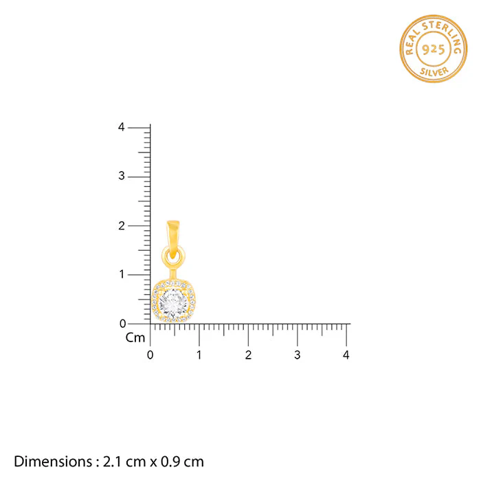 Golden Classy Solitaire Pendant With Link Chain - Image 6