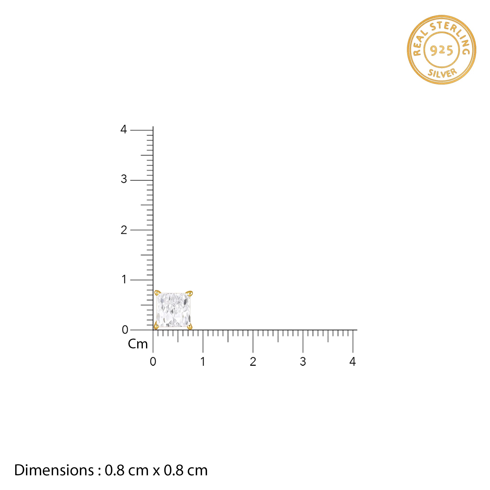 Golden Classy Zirconia Stud For Him - Image 7