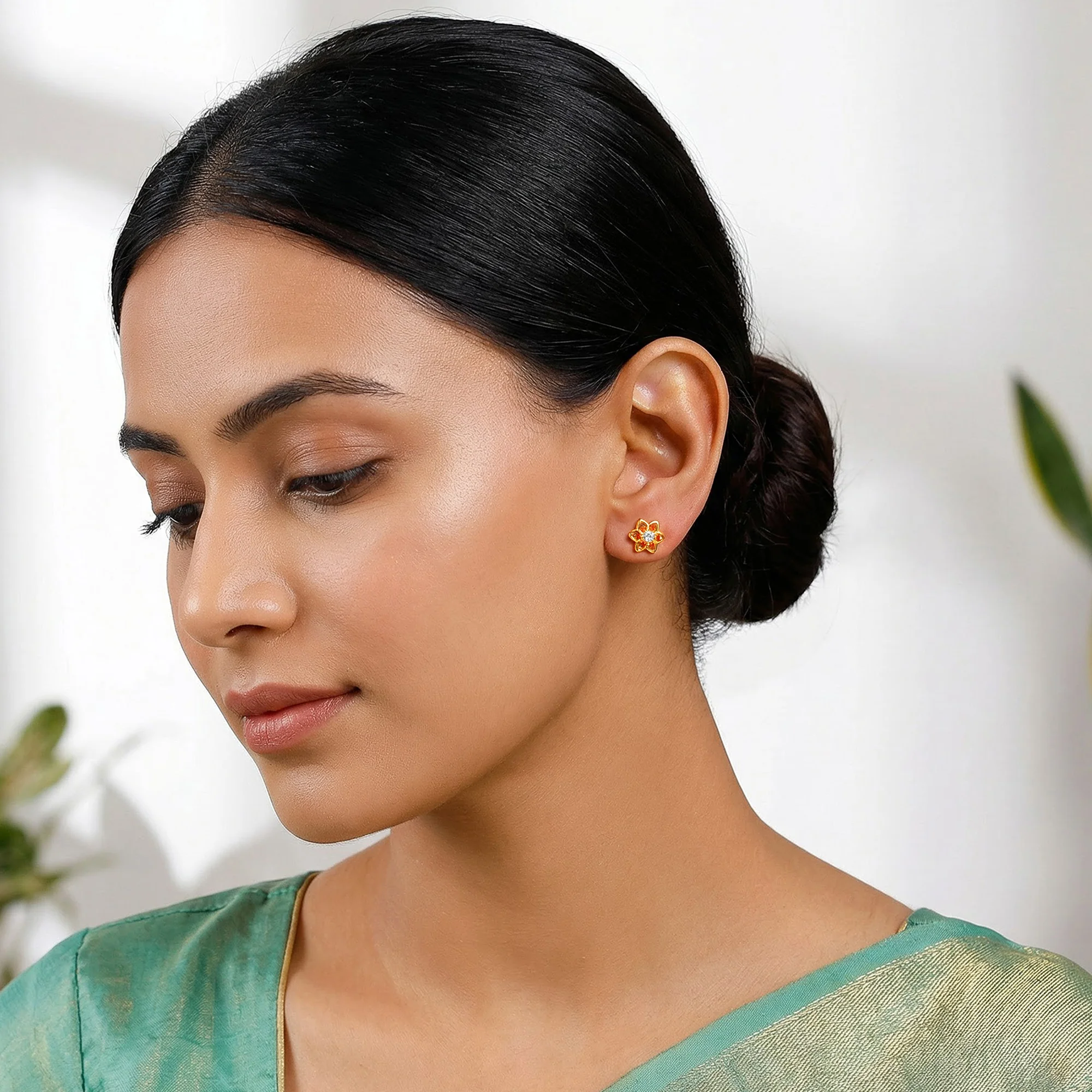 Golden Clio Earrings - Image 3
