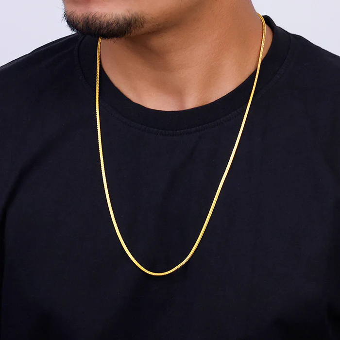 Golden Close Wave Chain For Him - Image 3