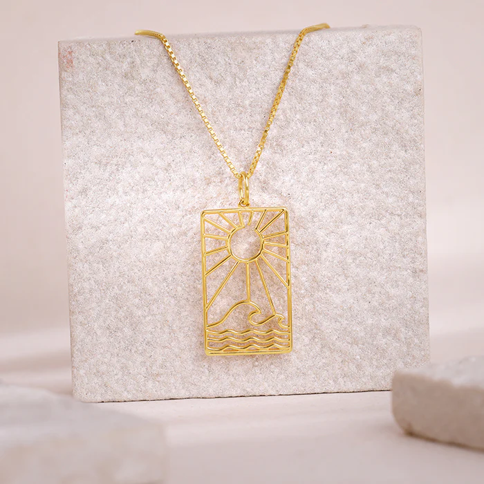 Golden Dawn Pendant With Box Chain For Him - Image 2