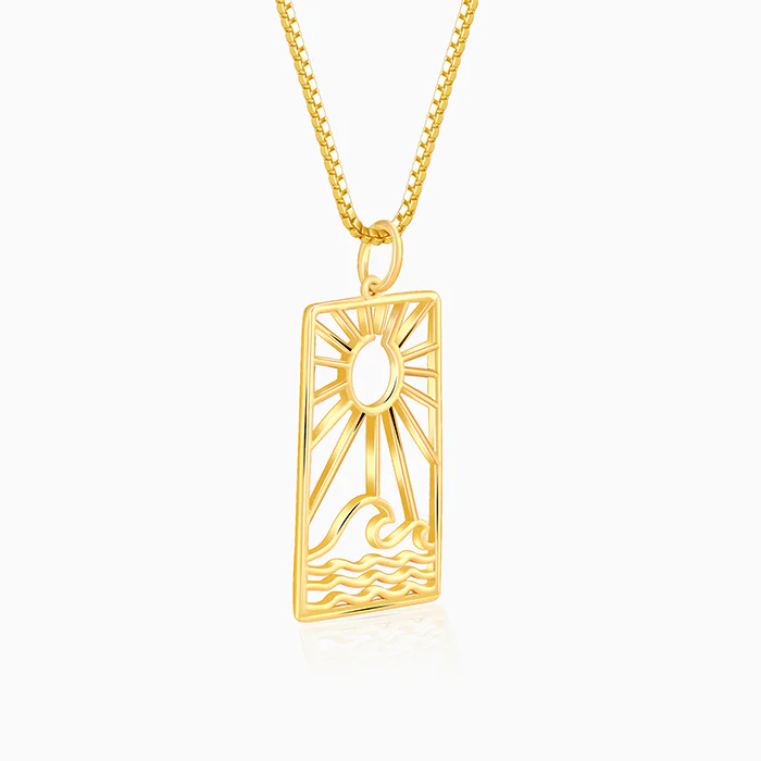 Golden Dawn Pendant With Box Chain For Him - Image 4