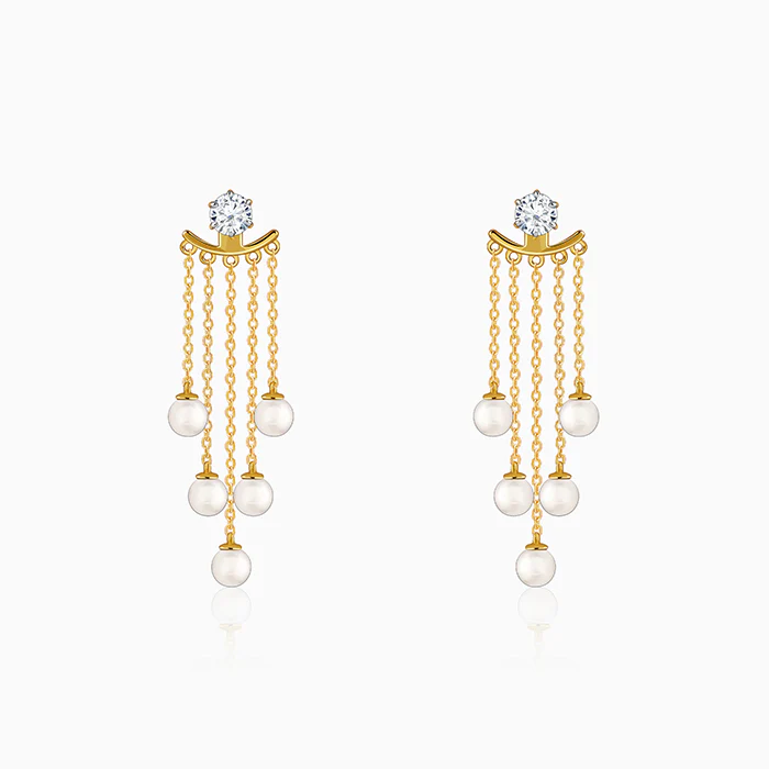 Golden Demi Pearl Ear Jacket - Image 2