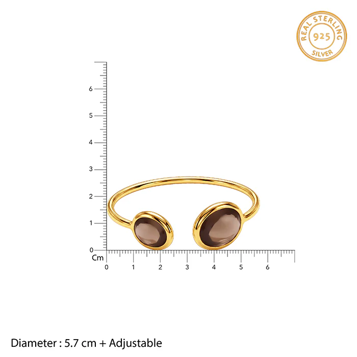Golden Dual Essence Cuff Bracelet - Image 4