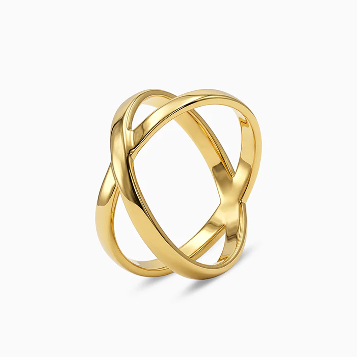 Golden Elliptical Ring (Size 12) - Image 4