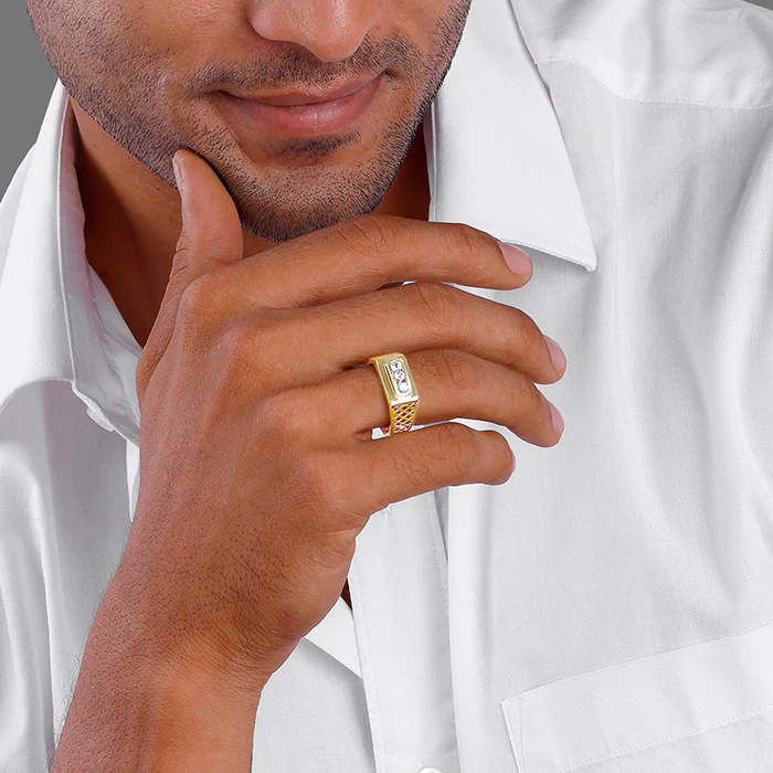 Golden Eternal Bliss Ring for Him - Image 3