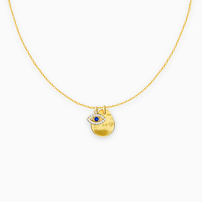 Golden Stare Of Evil Eye Necklace