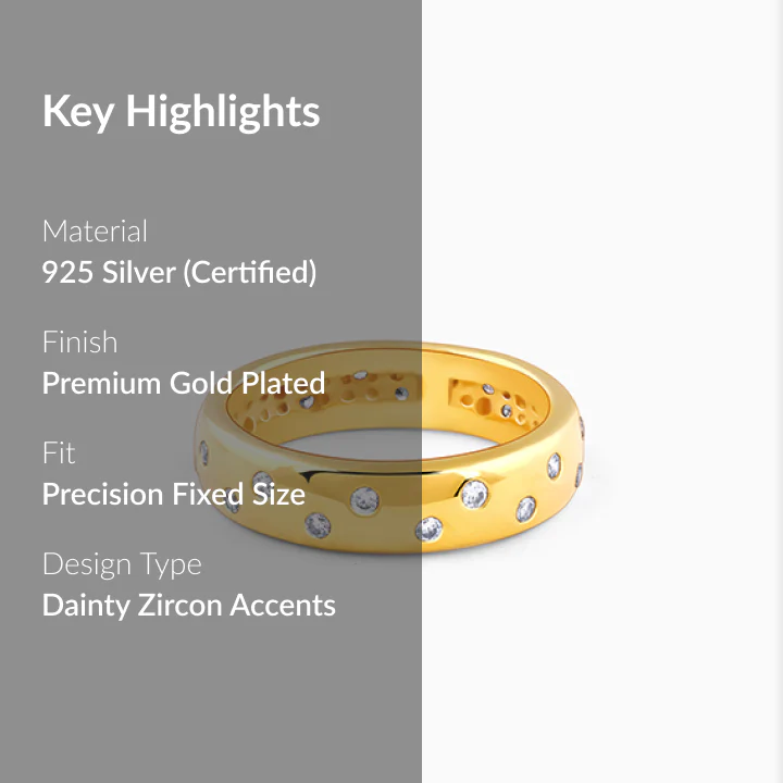 Golden Fashion Ring - Image 2