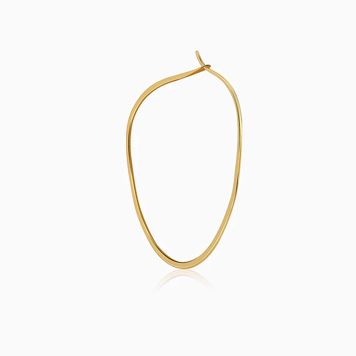 Golden Floating Hoop Earrings - Image 4