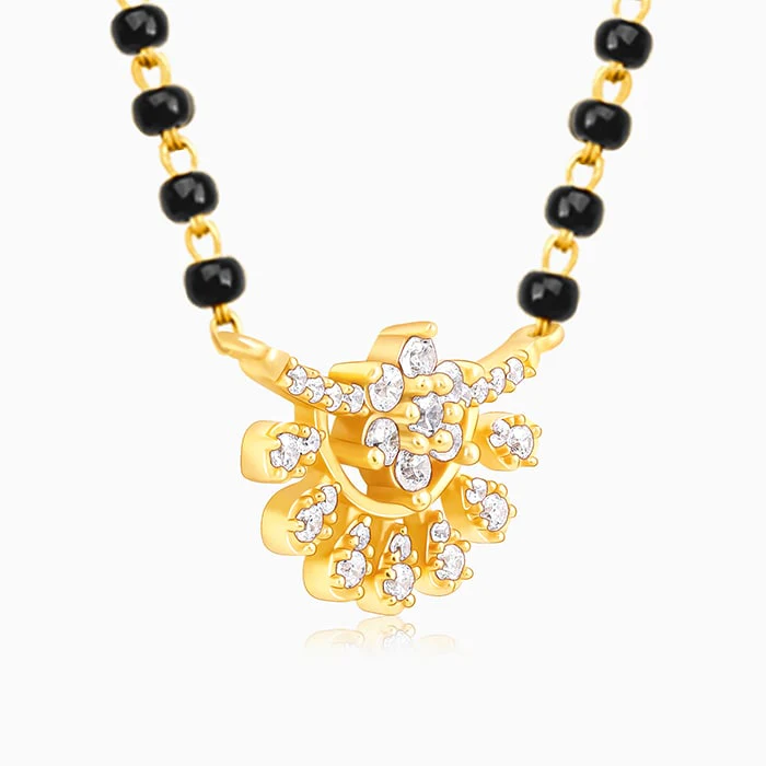 Golden Floral Moon Mangalsutra - Image 4