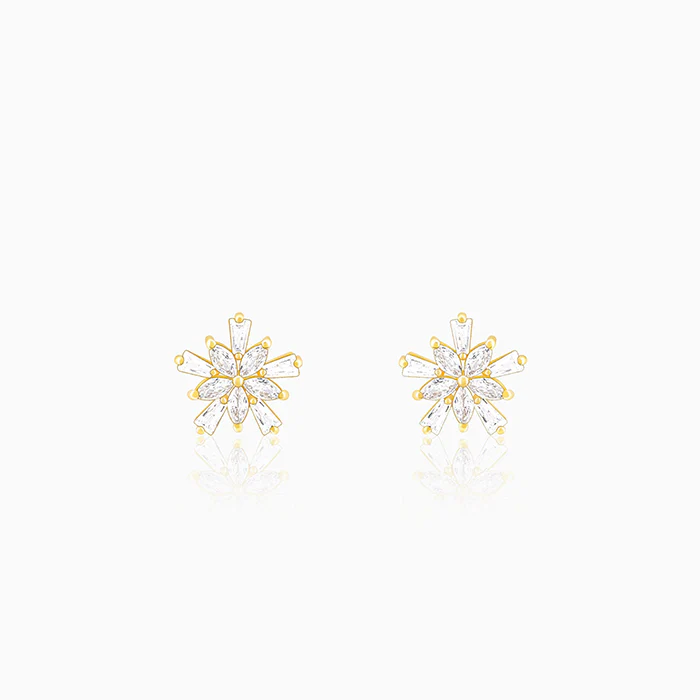 Golden Floral Radiance Earrings