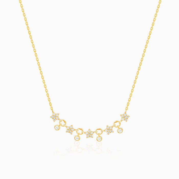 Golden Floral Serenade Necklace