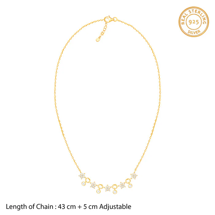 Golden Floral Serenade Necklace - Image 4