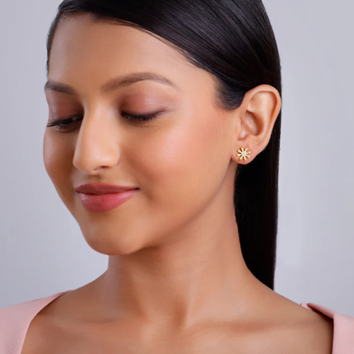Golden Floret Embrace Studs - Image 3