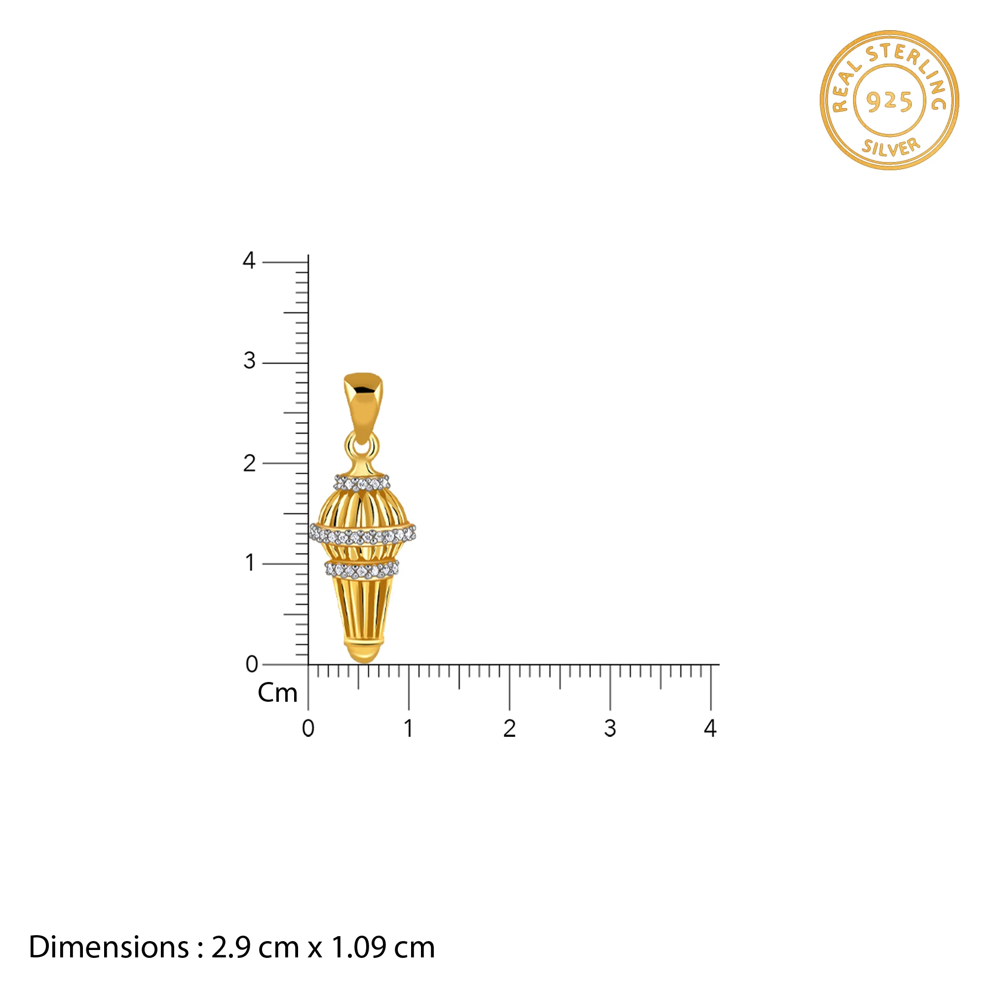 Golden Gadadhari Pendant With Box Chain For Him - Image 4