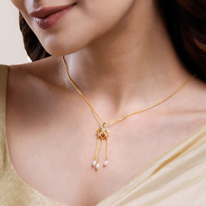 Golden Gauri Pendant With Link Chain - Image 3