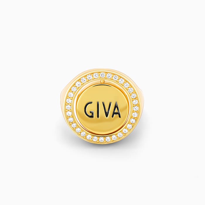 Golden GIVA Signature Flip Ring - Image 2