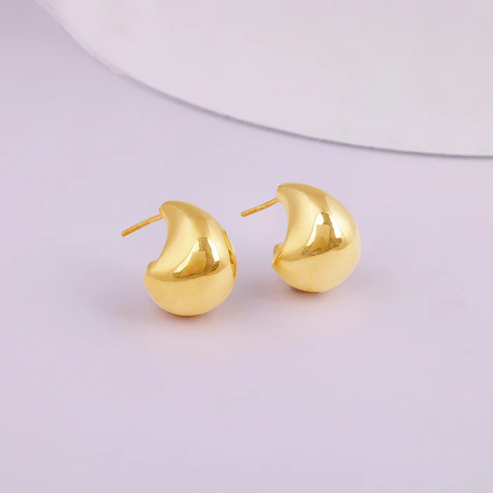 Golden Glam Girl Earrings - Image 2
