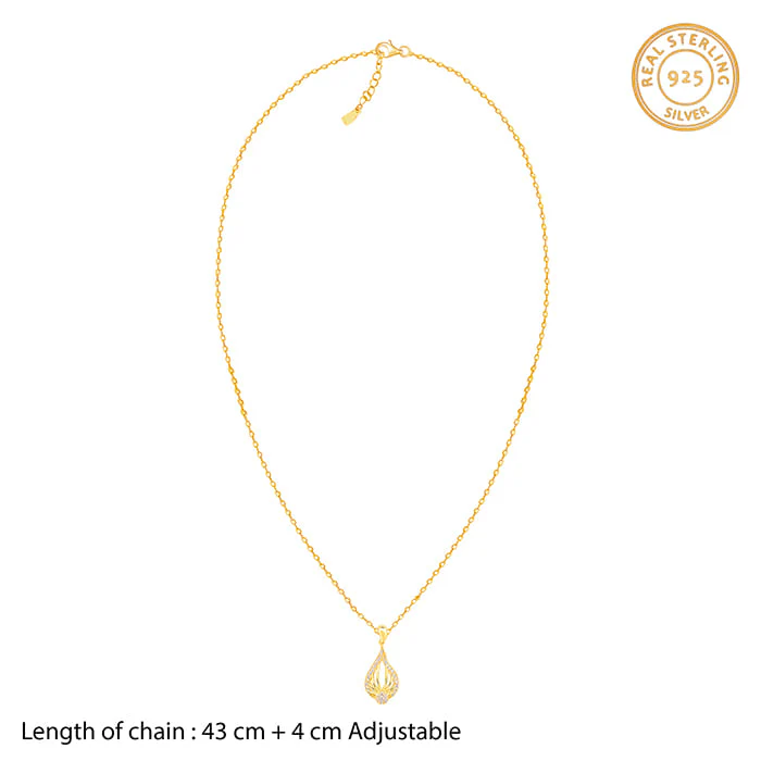 Golden Glint Pendant With Link Chain - Image 9