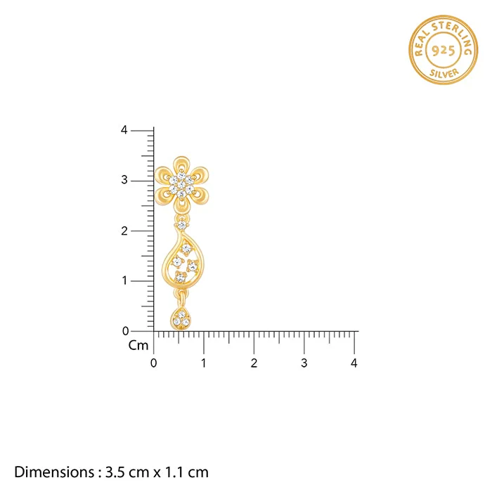 Golden Glorious Flower Earrings - Image 5