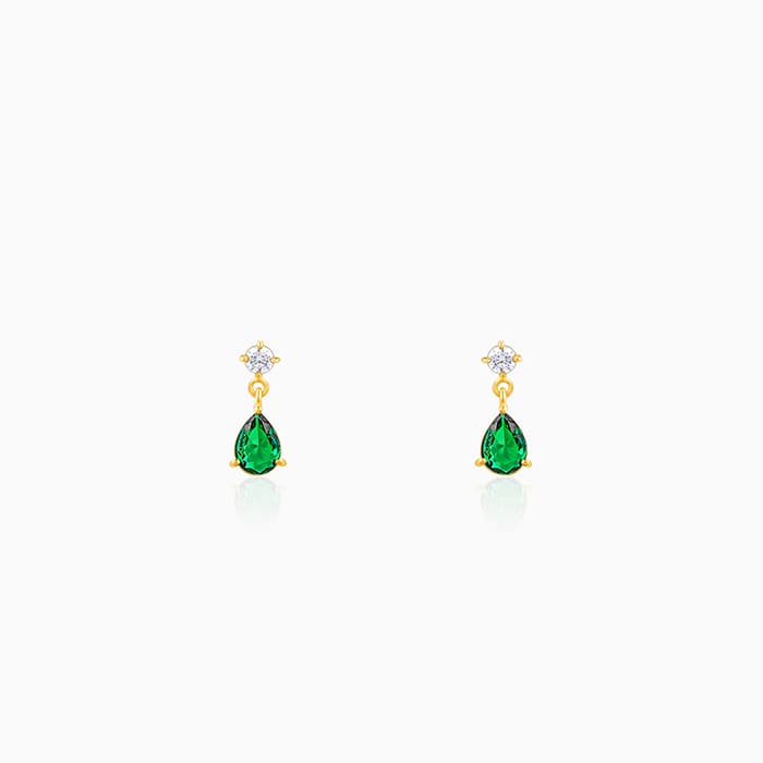 Golden Green Enigma Earrings