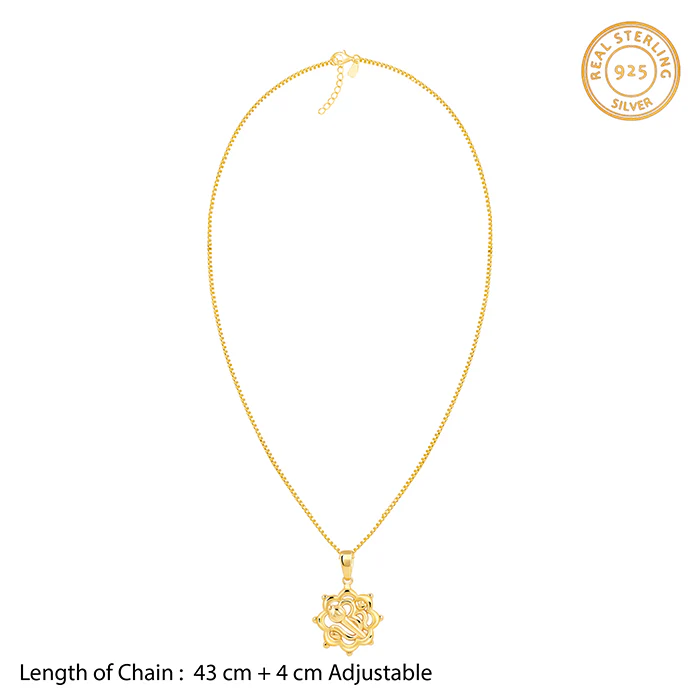 Golden Hanuman Gada Pendant With Box Chain - Image 6