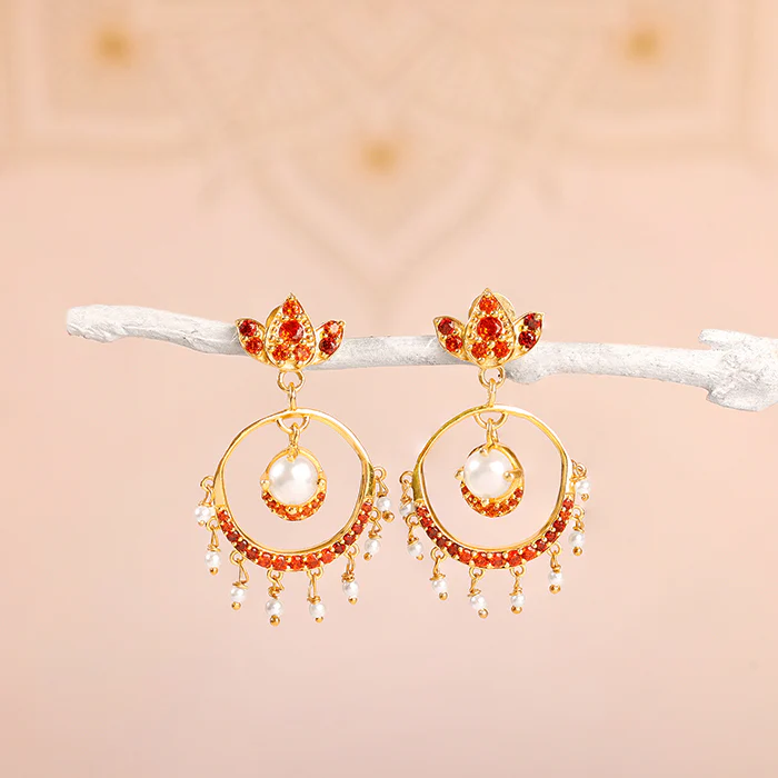 Golden Hera Chandbali Earrings - Image 2
