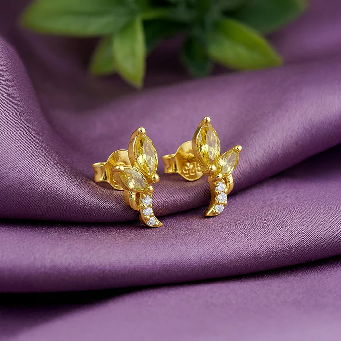 Golden Honey Stud Earrings - Image 2