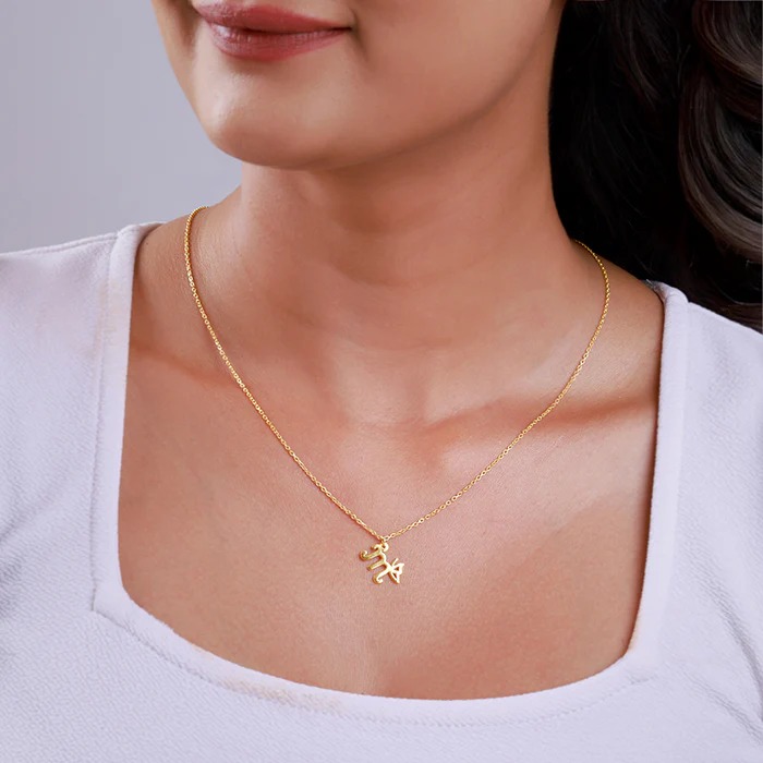 Golden Initial Wings Personalised Pendant - Image 3