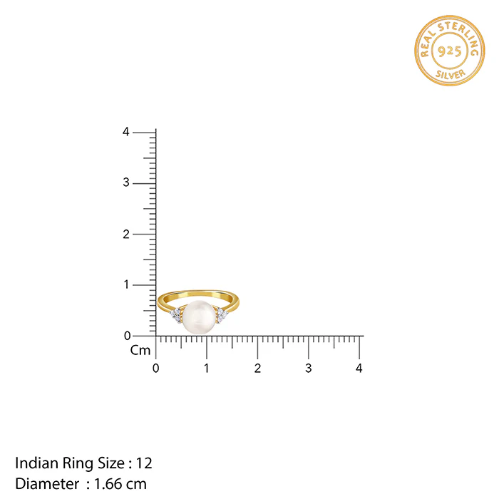 Golden Jeanne Pearl Ring (Size 12) - Image 4