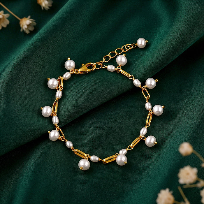 Golden Jessica Pearl Bracelet - Image 2