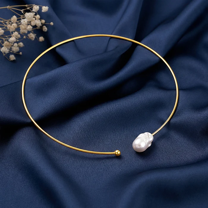 Golden Judy Pearl Necklace - Image 2