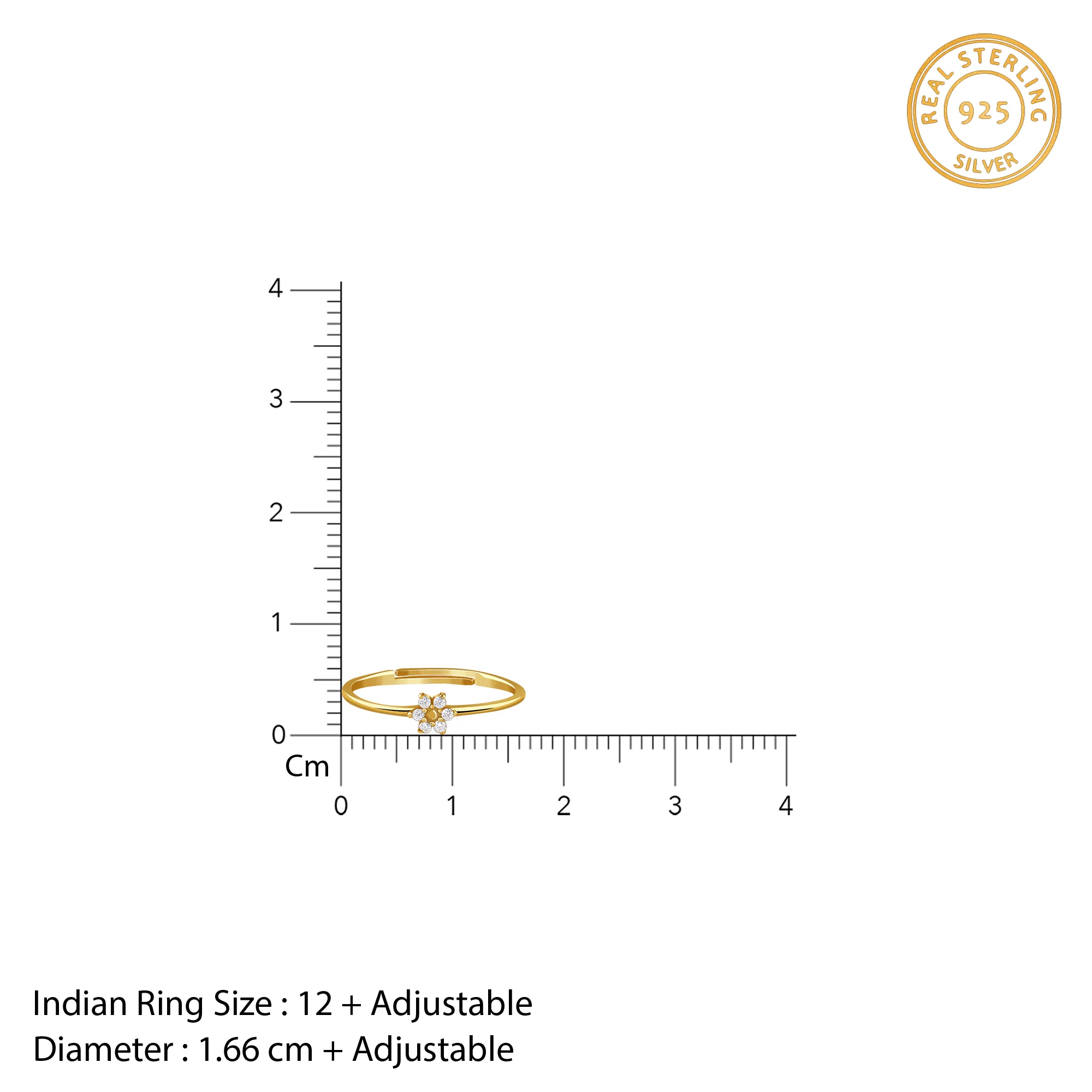 Golden Lovely Floret Ring - Image 5