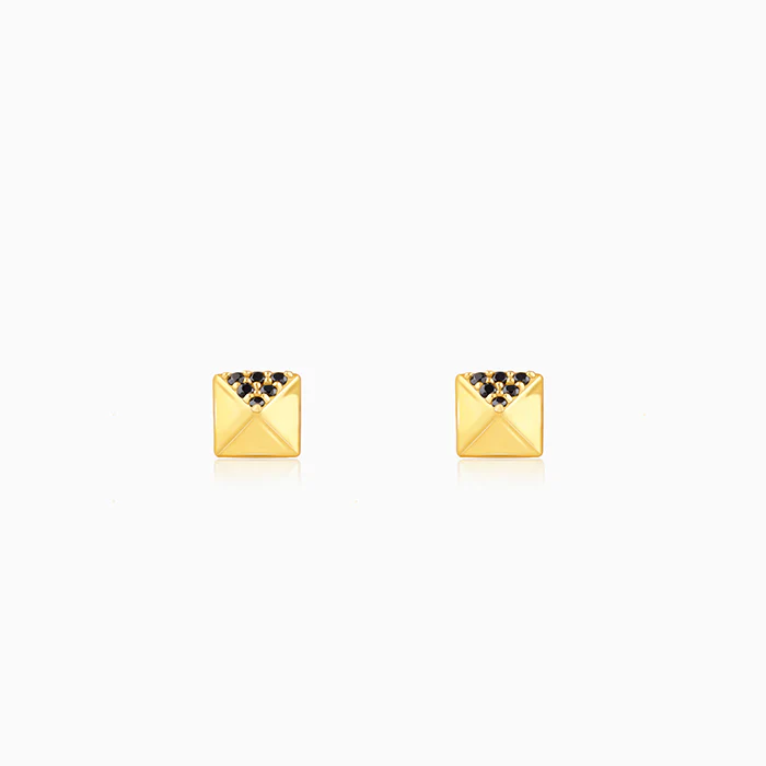 Golden Midnight Pyramid Stud For Him - Image 5