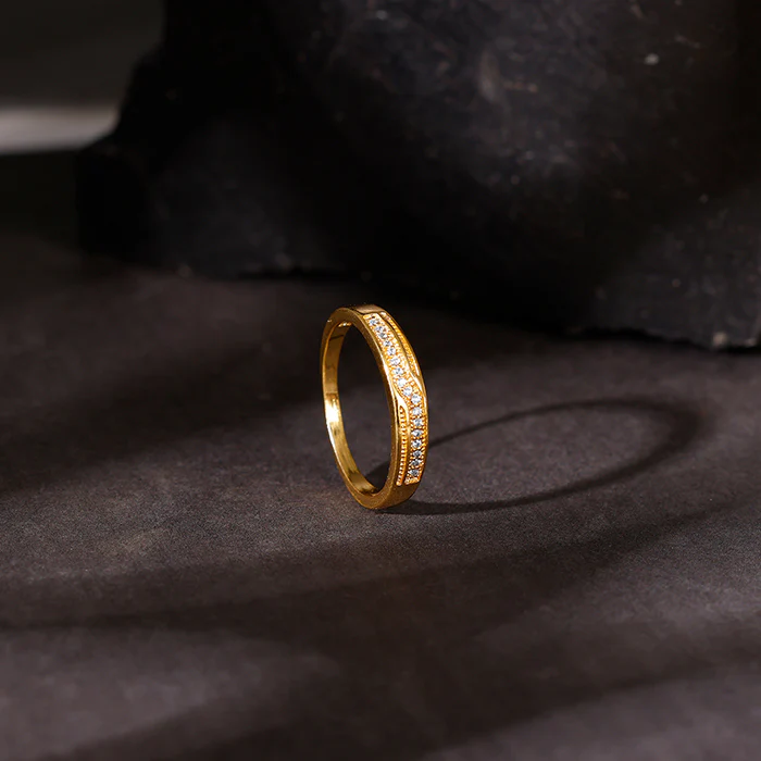 Golden Modest Leader Ring For Him - Image 2