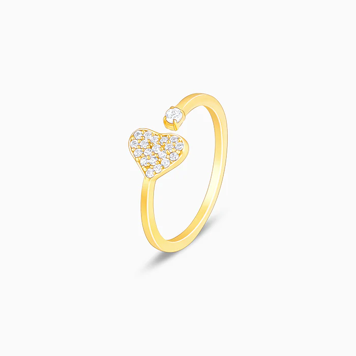 Golden Open Heartbeat Ring - Image 4
